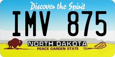ND license plate IMV875
