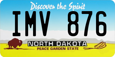 ND license plate IMV876