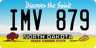ND license plate IMV879