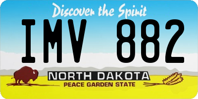 ND license plate IMV882
