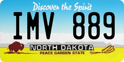 ND license plate IMV889