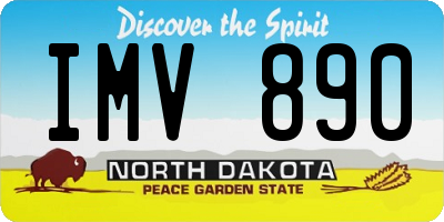 ND license plate IMV890