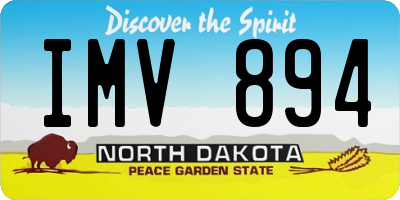 ND license plate IMV894