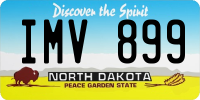 ND license plate IMV899