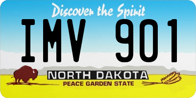 ND license plate IMV901