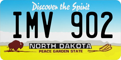 ND license plate IMV902