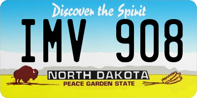 ND license plate IMV908