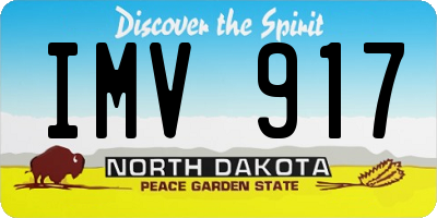 ND license plate IMV917