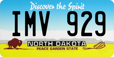 ND license plate IMV929