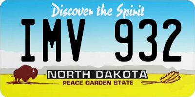 ND license plate IMV932