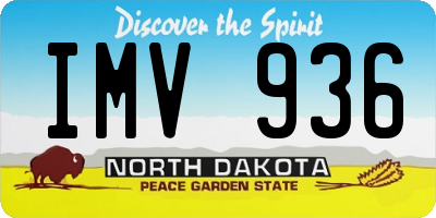 ND license plate IMV936