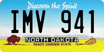 ND license plate IMV941