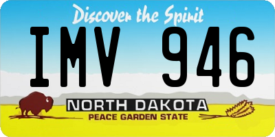ND license plate IMV946