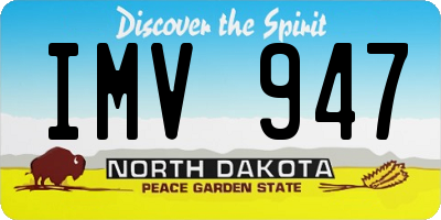 ND license plate IMV947