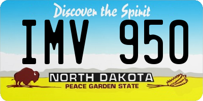 ND license plate IMV950