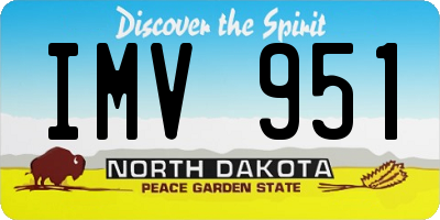 ND license plate IMV951