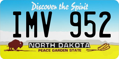ND license plate IMV952