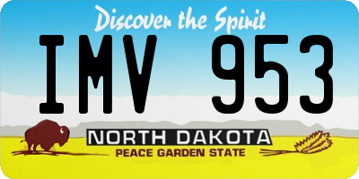 ND license plate IMV953
