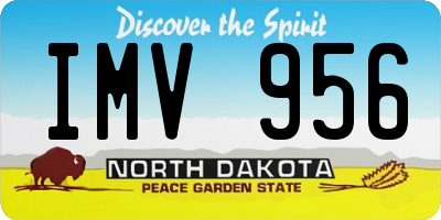 ND license plate IMV956