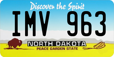 ND license plate IMV963