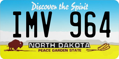 ND license plate IMV964