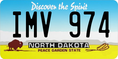 ND license plate IMV974