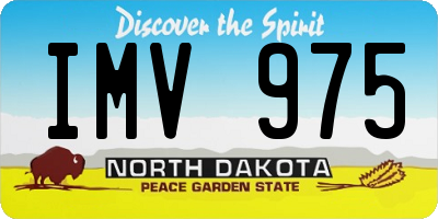 ND license plate IMV975