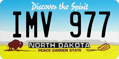 ND license plate IMV977