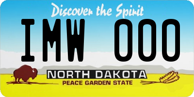 ND license plate IMW000