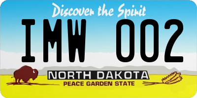 ND license plate IMW002