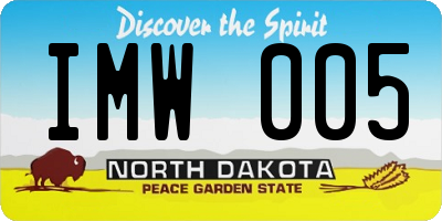 ND license plate IMW005