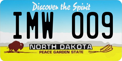 ND license plate IMW009