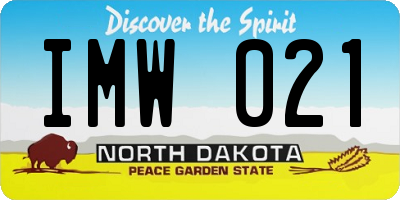ND license plate IMW021