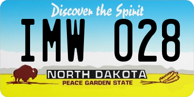ND license plate IMW028