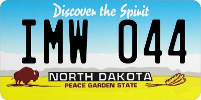 ND license plate IMW044