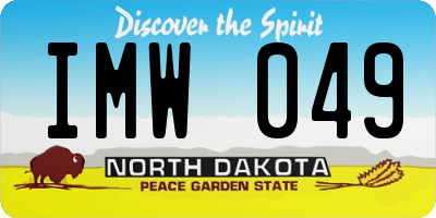 ND license plate IMW049