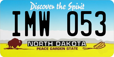 ND license plate IMW053