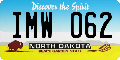ND license plate IMW062