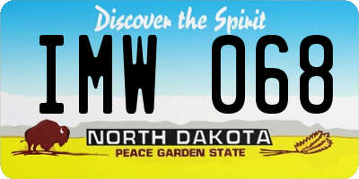 ND license plate IMW068