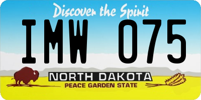 ND license plate IMW075