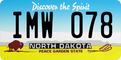 ND license plate IMW078