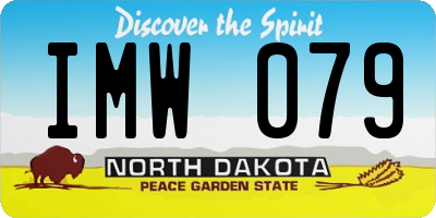 ND license plate IMW079