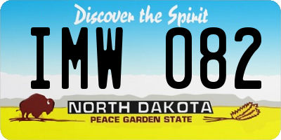 ND license plate IMW082