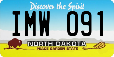 ND license plate IMW091