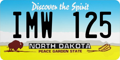ND license plate IMW125