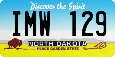 ND license plate IMW129