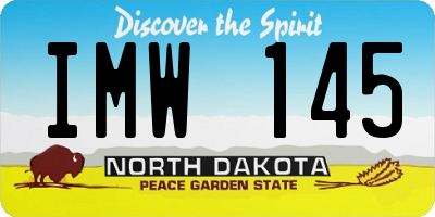 ND license plate IMW145
