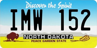 ND license plate IMW152