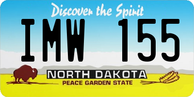 ND license plate IMW155
