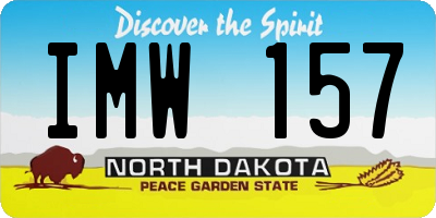 ND license plate IMW157